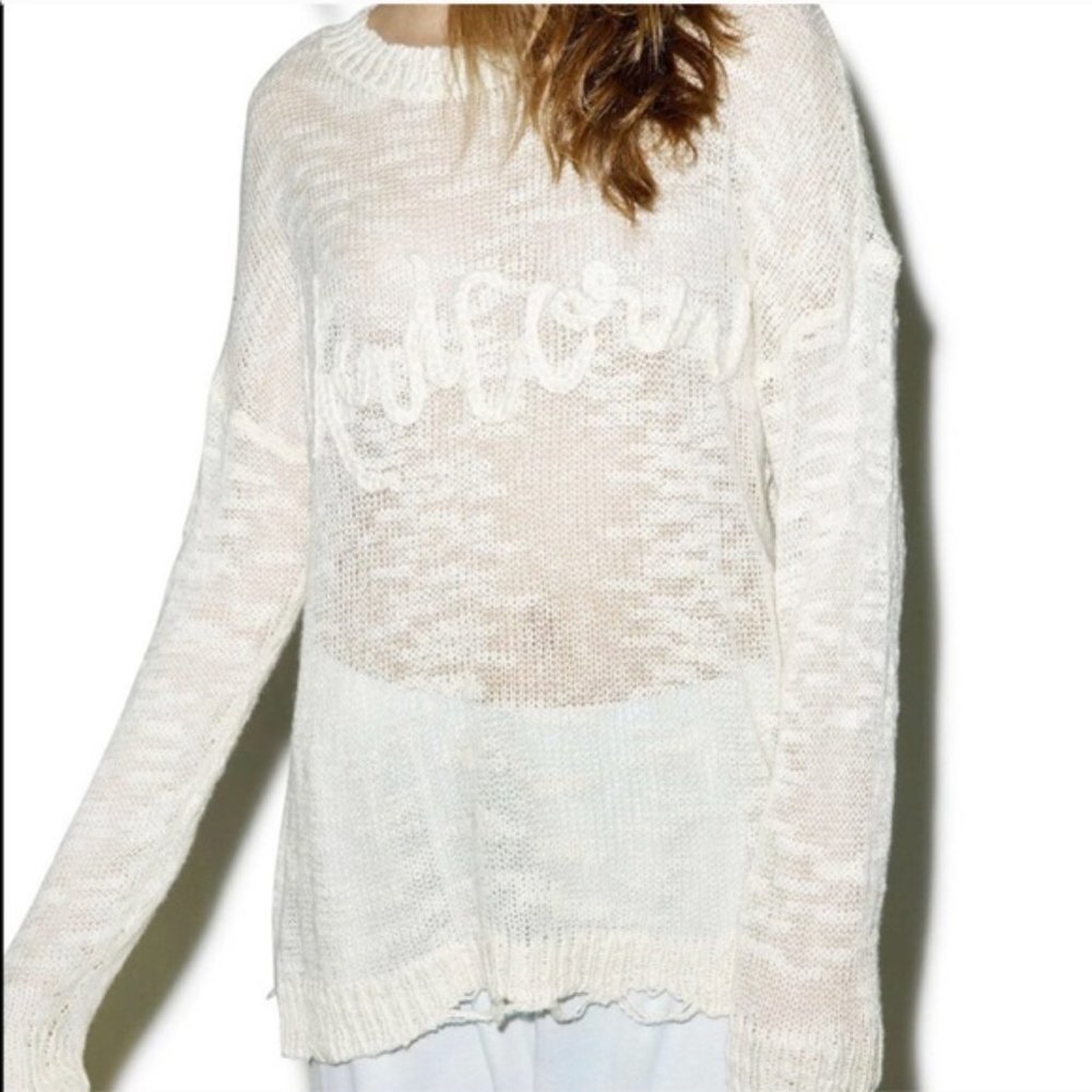 Wildfox Unicorn Destressed top